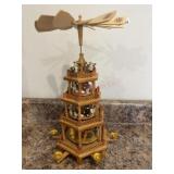 Wooden candle holder windmill