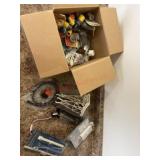 Box of plumbing and electrical supplies