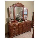 Queen tell city bedroom suite. Bed frame with