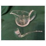 Crystal pitcher with ladle