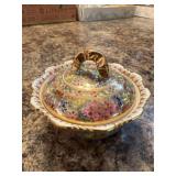 Hand painted covered dish