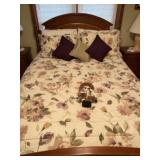 Queen size bedding and pillows with matching doll