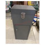 Metal storage locker with key