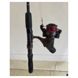 Titanium fishing pole with reel