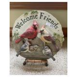 Welcome Friends cardinal sign
