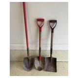 3 shovels