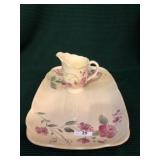 Serving tray and pitcher