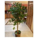 65" faux tree with 2 trunks