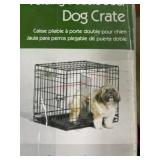 Folding double door dog crate size small