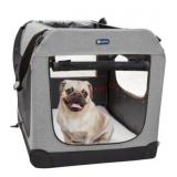 Veehoo Folding Soft Dog Crate, 3-Door Pet Kennel