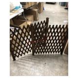 Retractable wooden fence