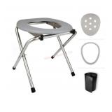 Stainless steel portable toilet seat