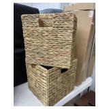 2 square storage baskets