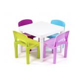 Humble Crew White Table/Pastel Chairs Kids