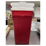 4 plastic storage bins no lids