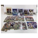 Football trading cards varying years and brands