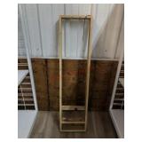 Fishing pole rack holds 4 poles