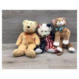 3 different large animal beanie boos