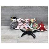 6 Medium size different beanie boos