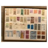old ticket picture frame