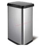 Glad Stainless Steel Trash Can with Clorox Odor