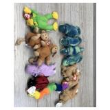 13 mini animal beanie baby