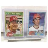 1981 Topps cards 600, 240 Bench, Ryan