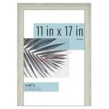 MCS Studio Gallery Frame, Gray Woodgrain, 11 x 17