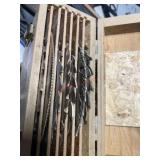 Box of 9 various table saw blades
