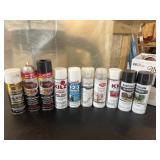 10 cans of spray paint