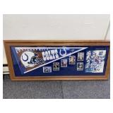 Colts memorabilia wall hanging roughly 42x18