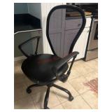 Black rolling office chair
