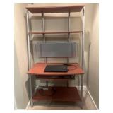 Retro style office desk.  Contents not included