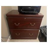 Cherry 2 drawer lateral file cabinet