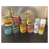 12 cans of stain partially used cans