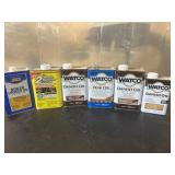 6 cans of various wood stains