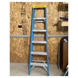 Warner blue 6 foot fiberglass stepladder