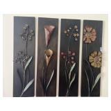 4 pc metal wall art set