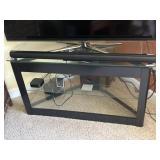Glass top media stand 44" wide