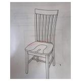 2 tall unfinished mission chairs