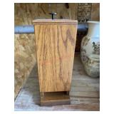 Wooden bag dispenser