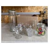 Box of various glassware