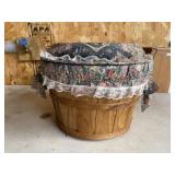 Decorative basket with padded top and liner