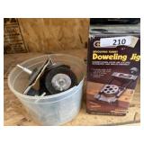 Doweling jig and grinding wheels