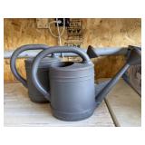 2-2 gallon plastic watering cans