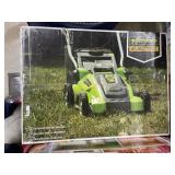 Green works electric lawn mower