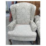 Used White wing back chair
