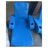 Blue pool floatation chair