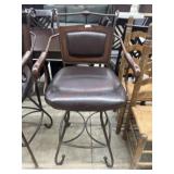 Metal swivel barstool