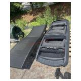 3 damaged chaise lounge chairs